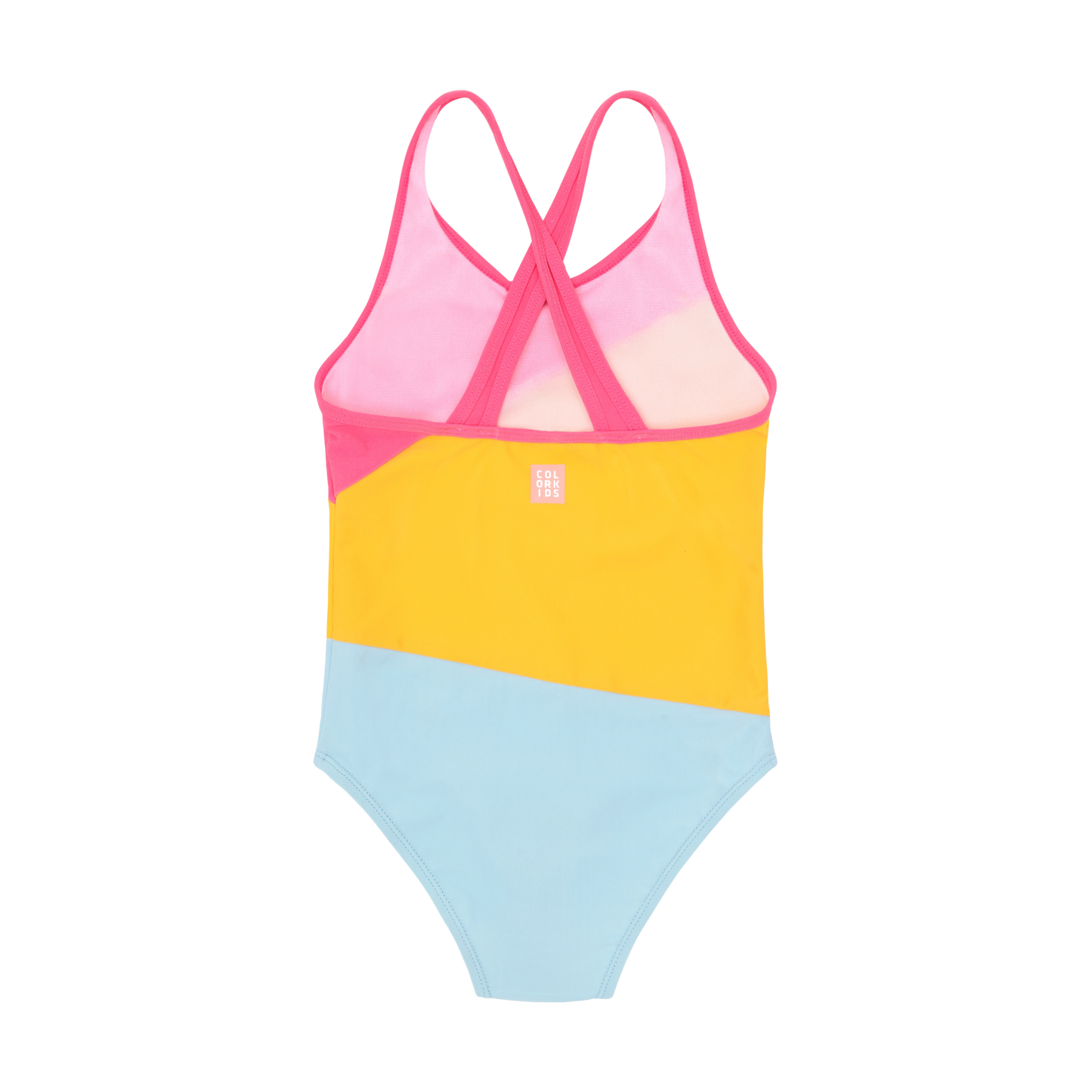 Color Kids - Color Block One-Piece Swimsuit- 6Y