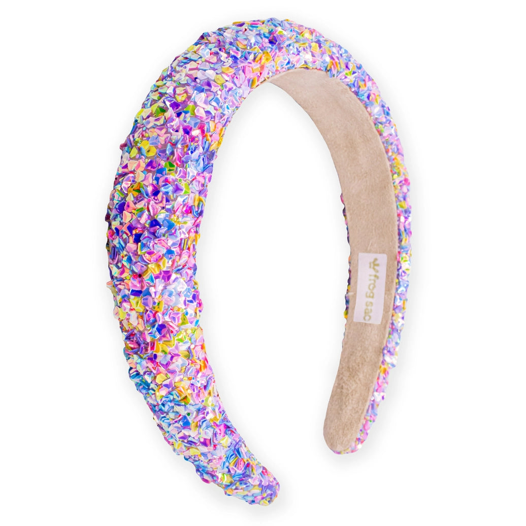 Frog Sac - Kids Padded Headband - Chunky Sequin Hair Band