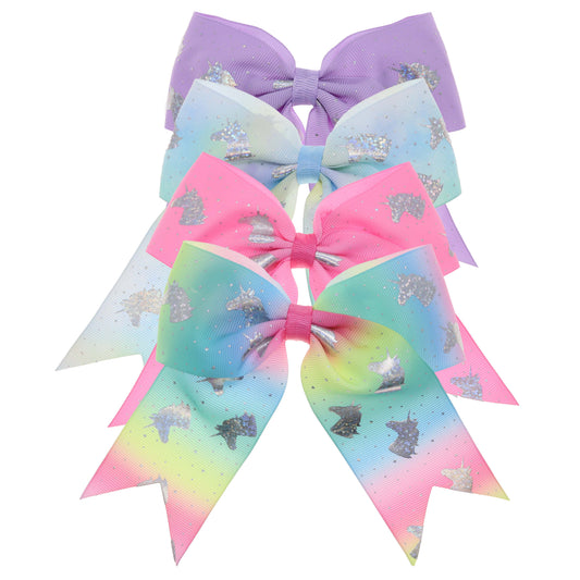Frog Sac - Large Unicorn Glitter Hair Bows