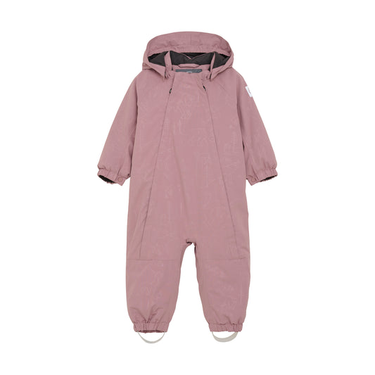 Color Kids - Pink Snowsuit with Woodland Animals - 1Y