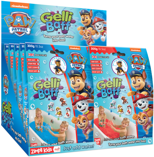 Zimpli Kids - Paw Patrol Gelli Baff Kids Sensory Bath Toy + Bath Sticker