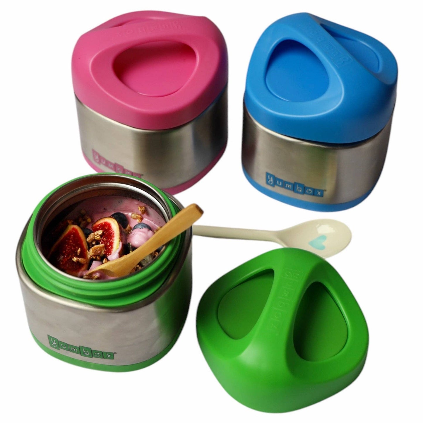 Yumbox - Yumbox Cubi Thermal Food Jar for Kids - Easy Carry and Open Lid 10 oz  - Apple Green