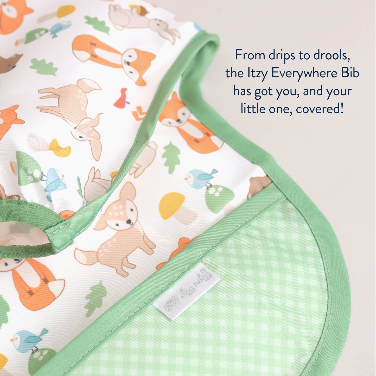 Itzy Ritzy -  Itzy Everywhere Bib - Long Sleeve Water-resistant Bib