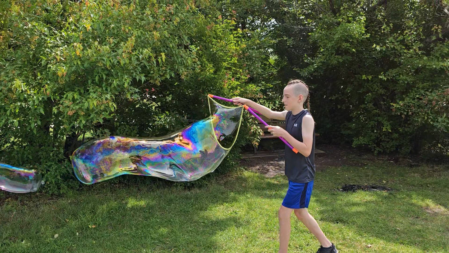 Wishbone Products - Giant Bubble Wand Kit with 16oz solution