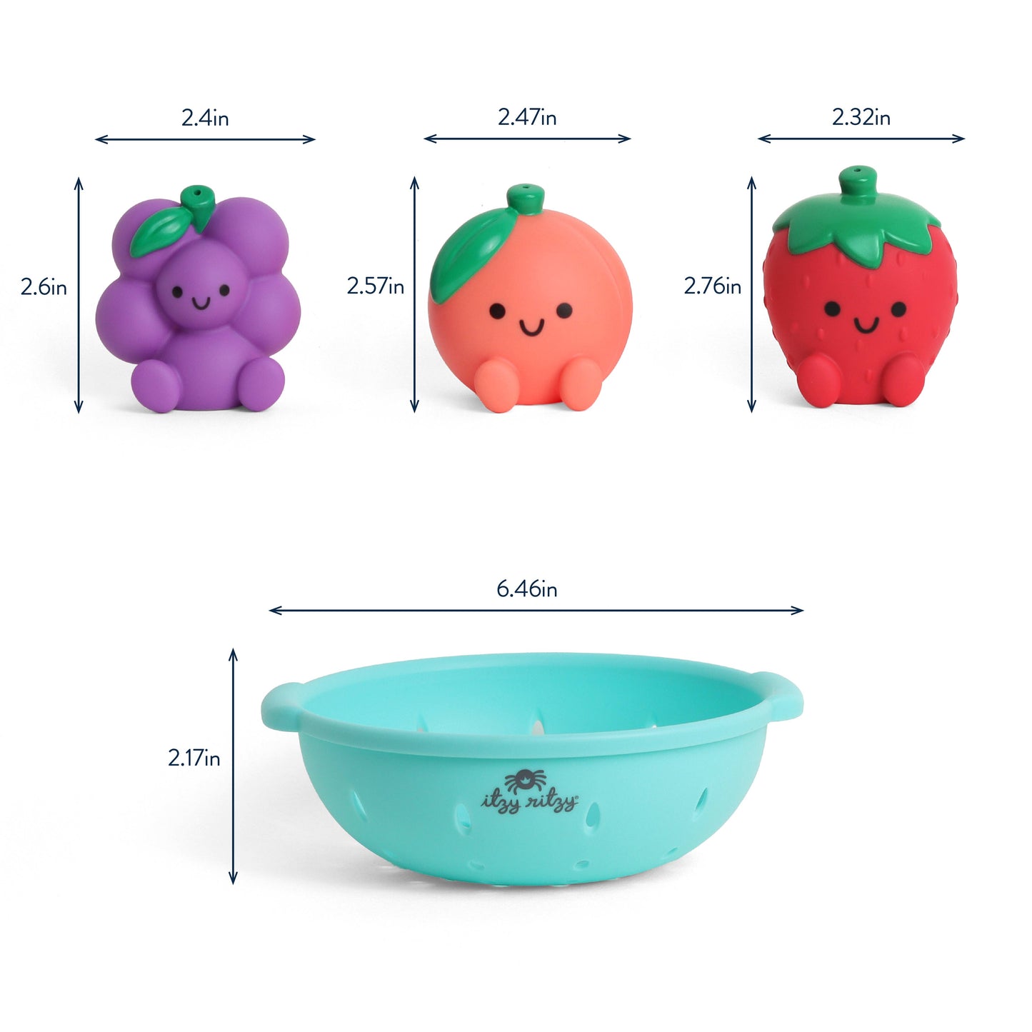Itzy Ritzy -  Itzy Splash Pals - Bath + Water Toy: Fruit Friends