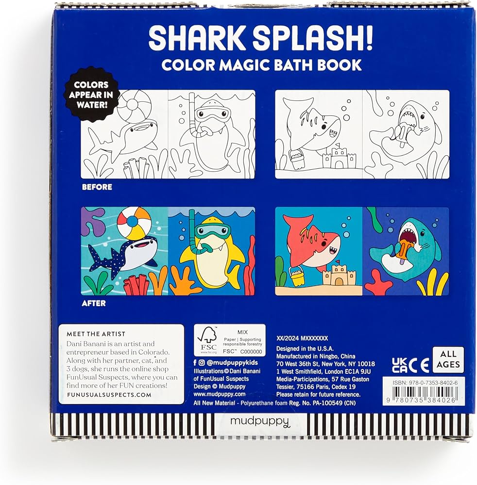 Shark Splash! Color Magic Bath Book