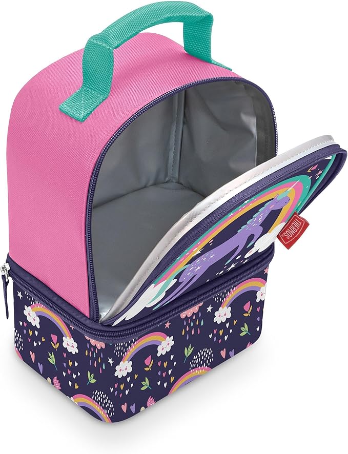 THERMOS Non-Licensed Dual Compartment Lunch Box with LDPE, Unicorn
