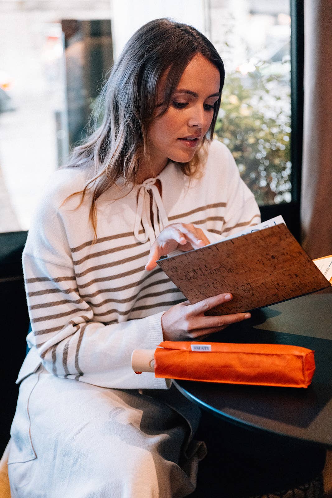 SMATI - Eco-friendly PET Compact Automatic Umbrella Cognac Mist