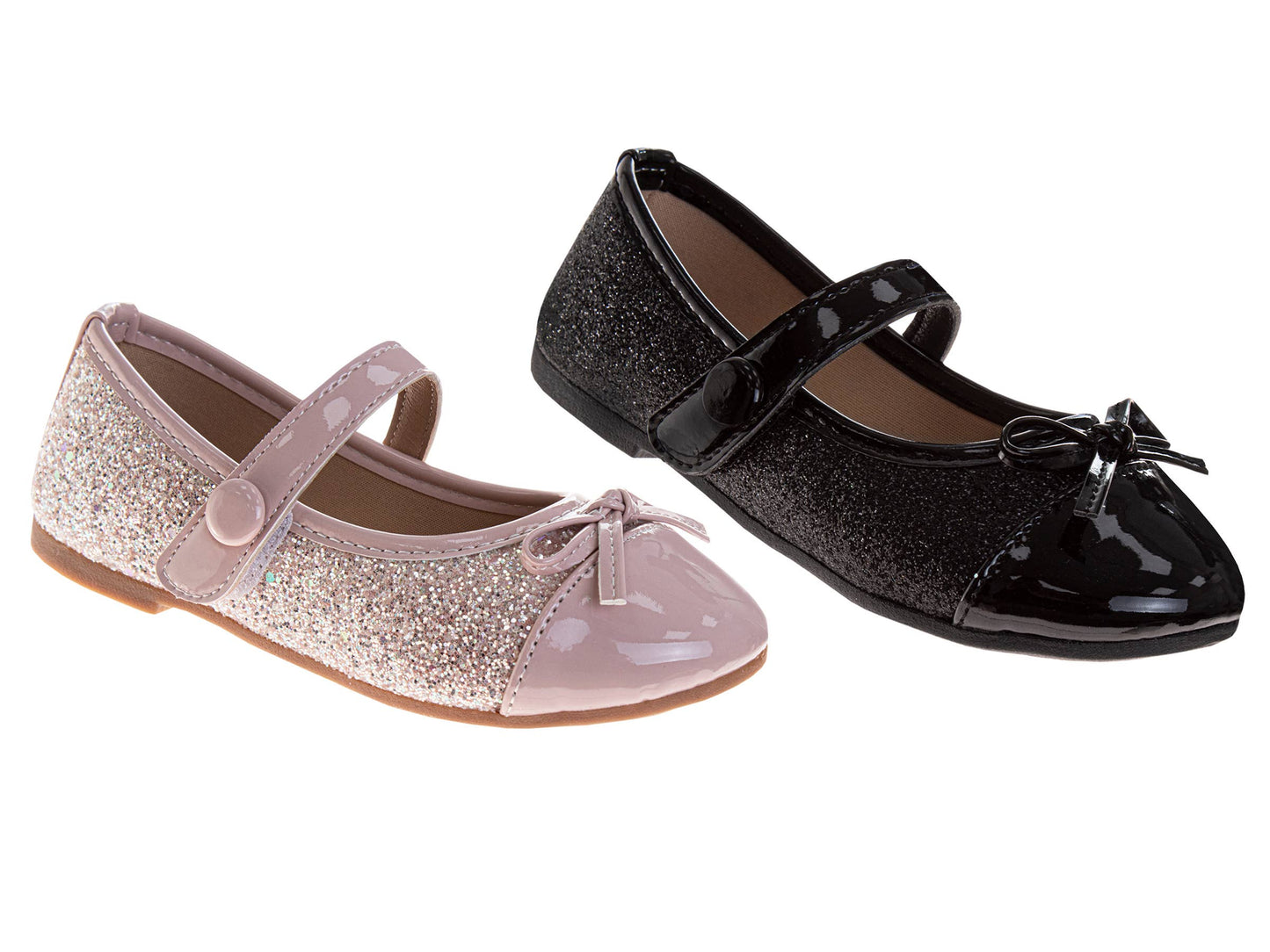 Josmo Shoes Inc - Kensie Girl Big Kid Glitter Patent Ballerina Flats 5 - 10