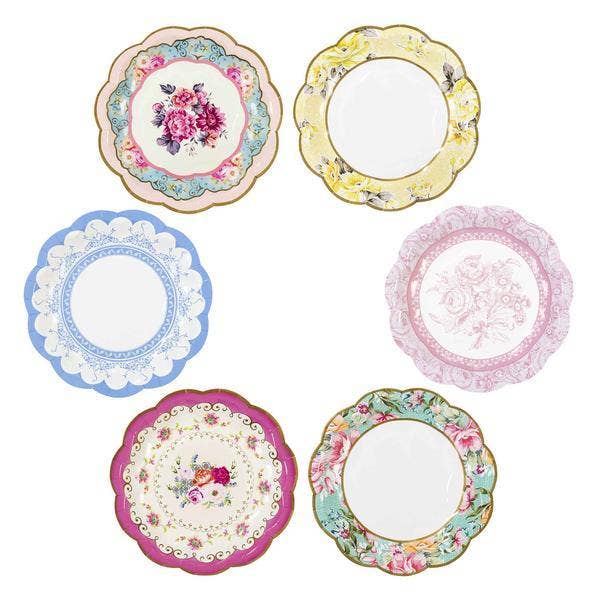 Talking Tables USA - Floral Paper Plates | 12 Pack | Tea Party | Party Plates |