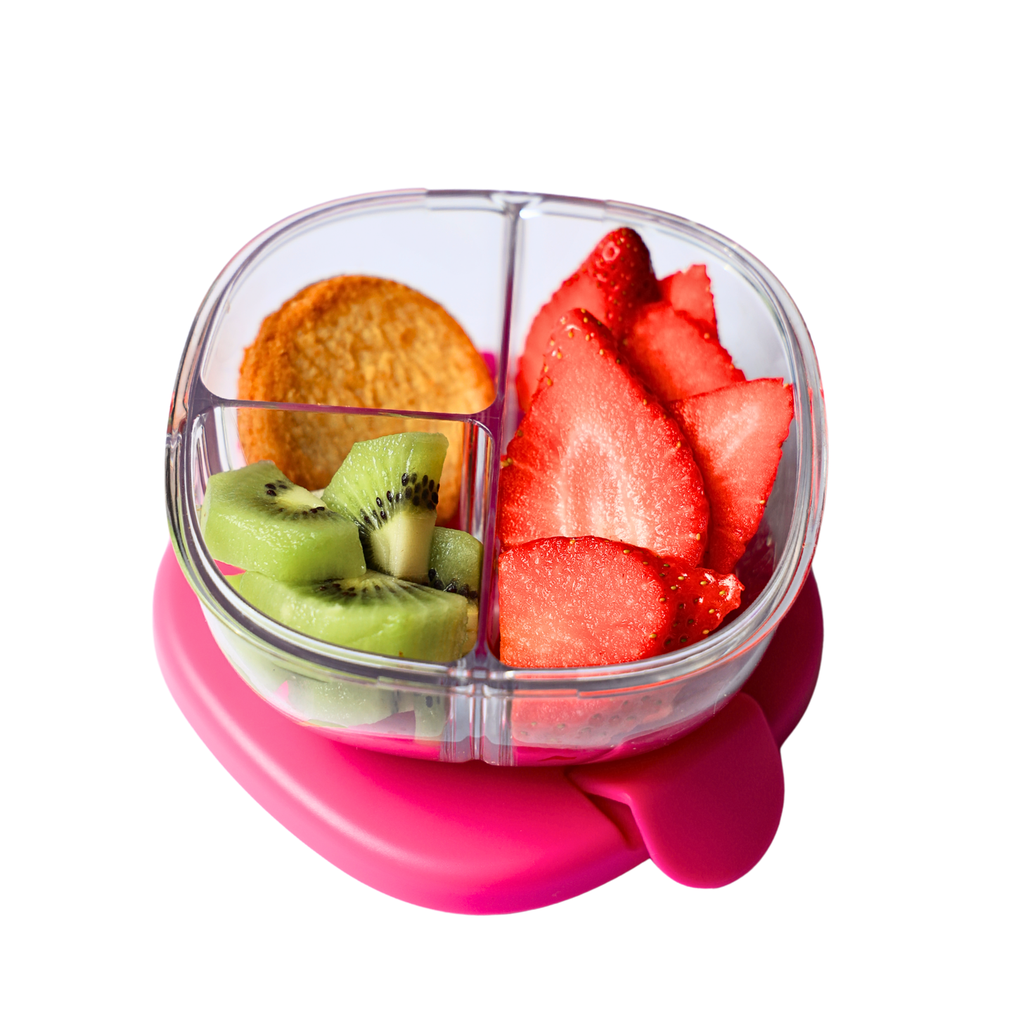 Yumbox - Leakproof Snack Bowl with 3 Compartments - Raspberry Pink