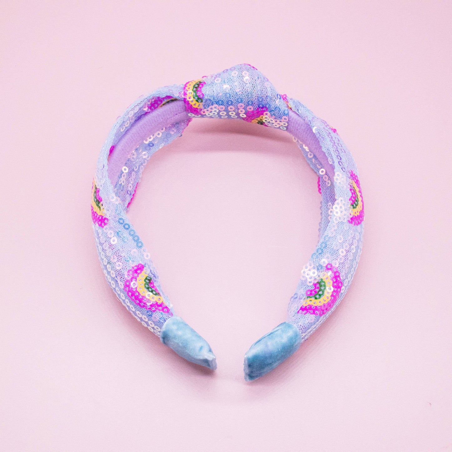 Frog Sac - Kids Sequin Knot Headband - Rainbow