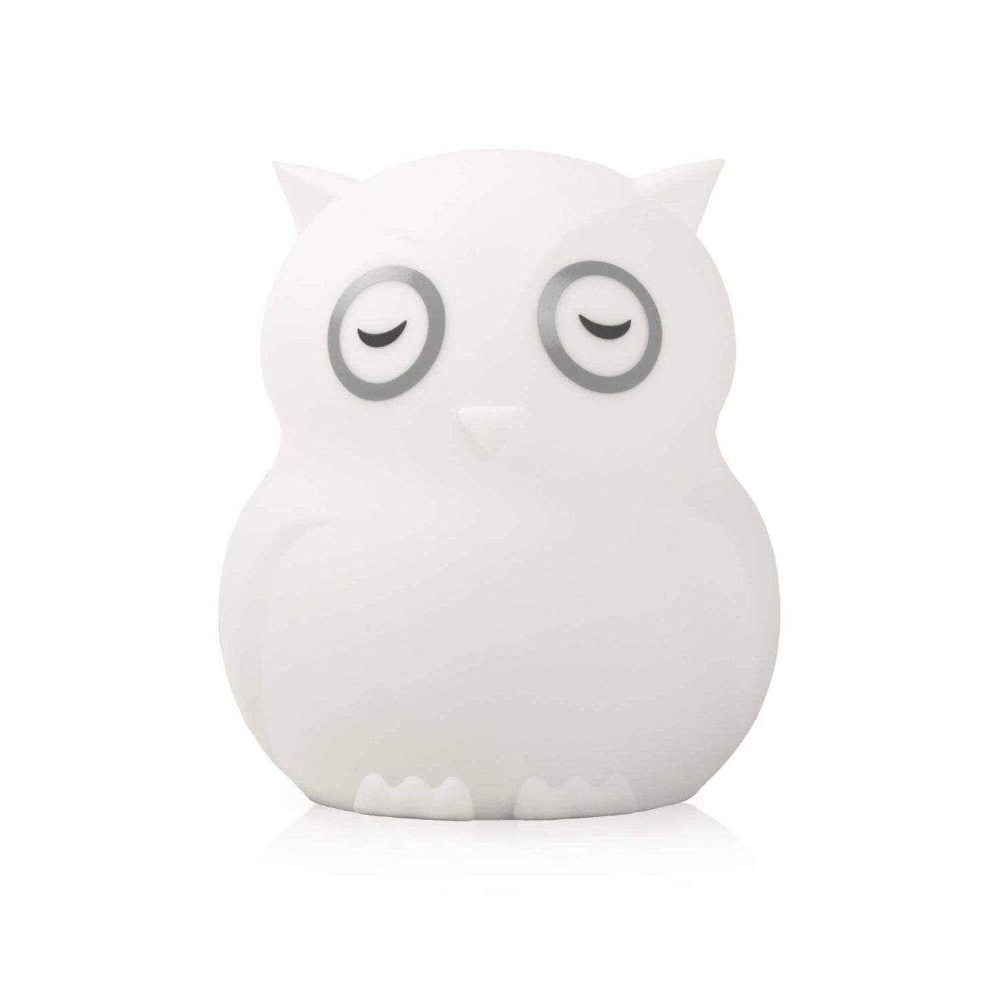 White owl-shaped night light on a white background