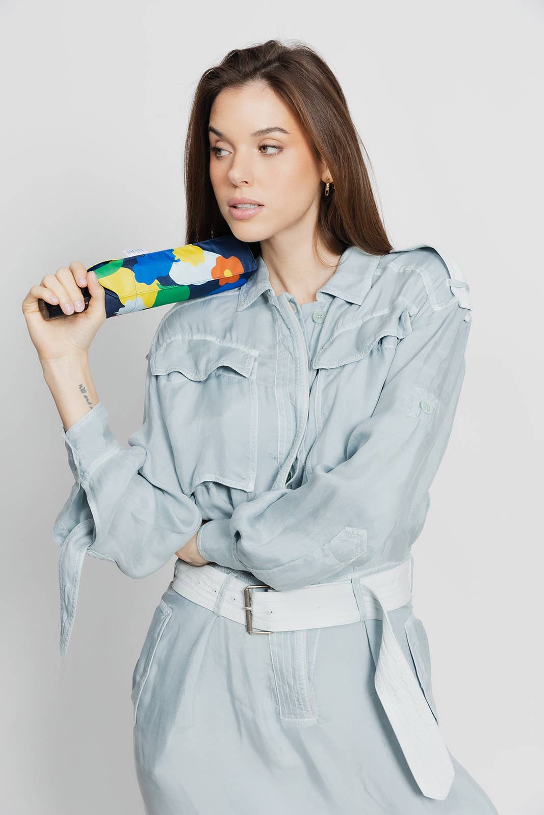 SMATI - Compact Automatic Umbrella with Revisited Camellias