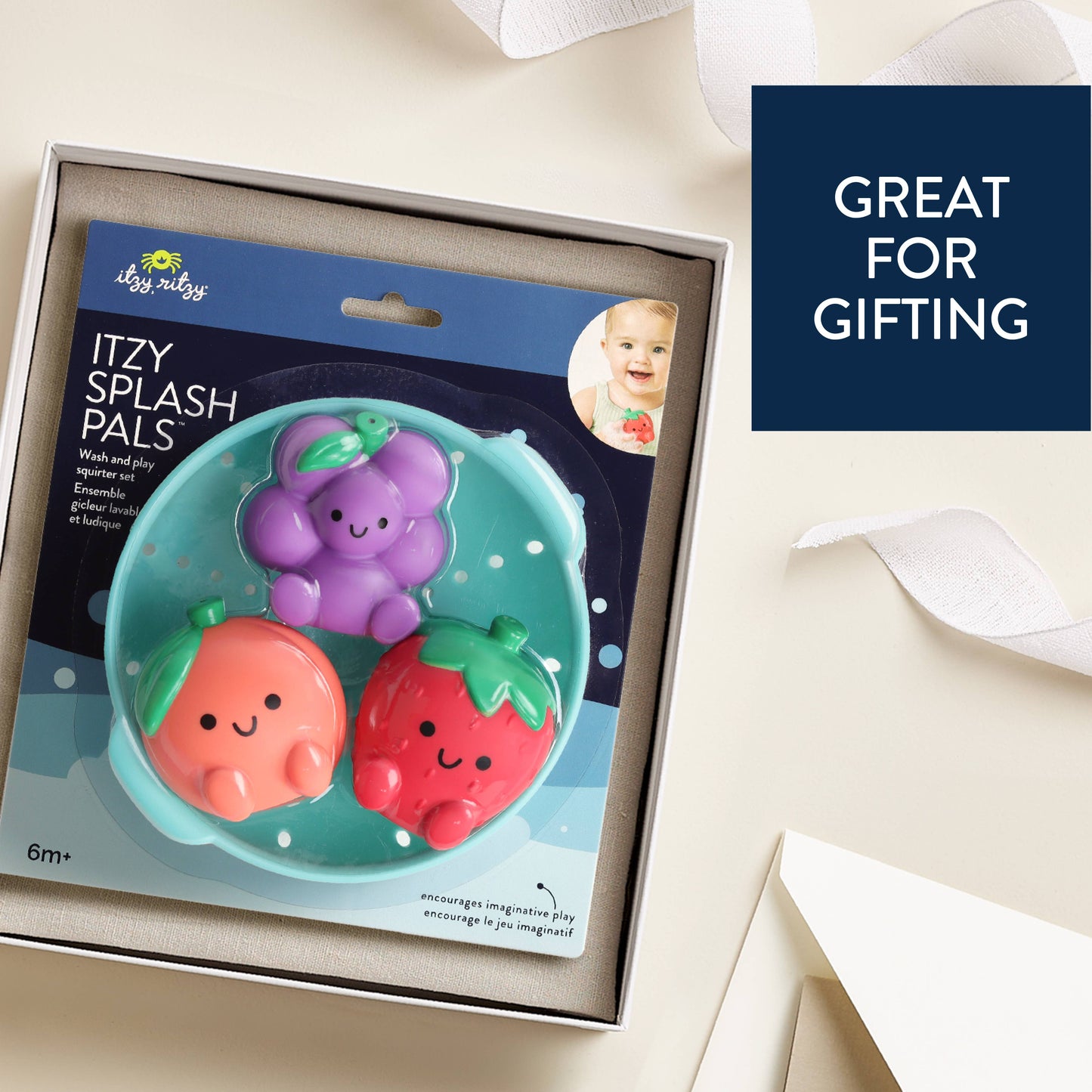 Itzy Ritzy -  Itzy Splash Pals - Bath + Water Toy: Fruit Friends