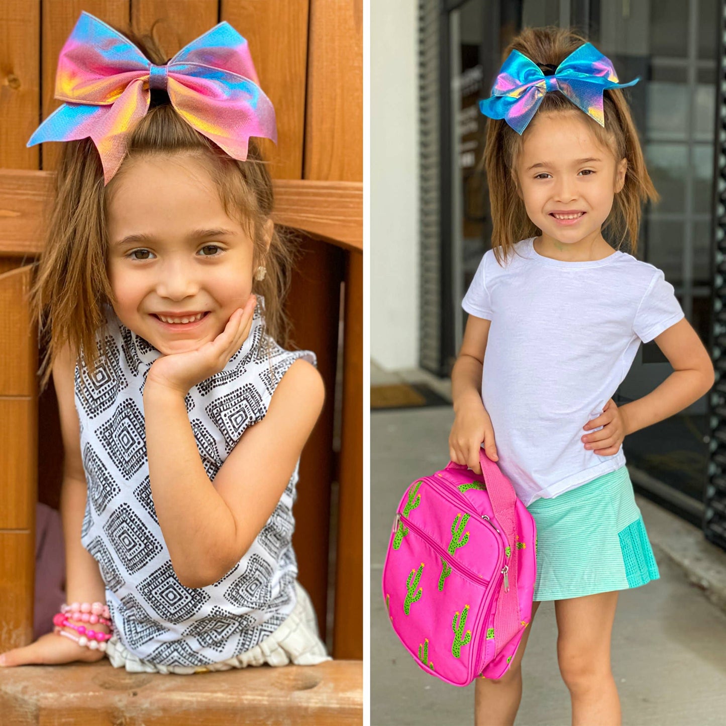 Frog Sac - Large Mermaid Hair Bows - 4 Pack