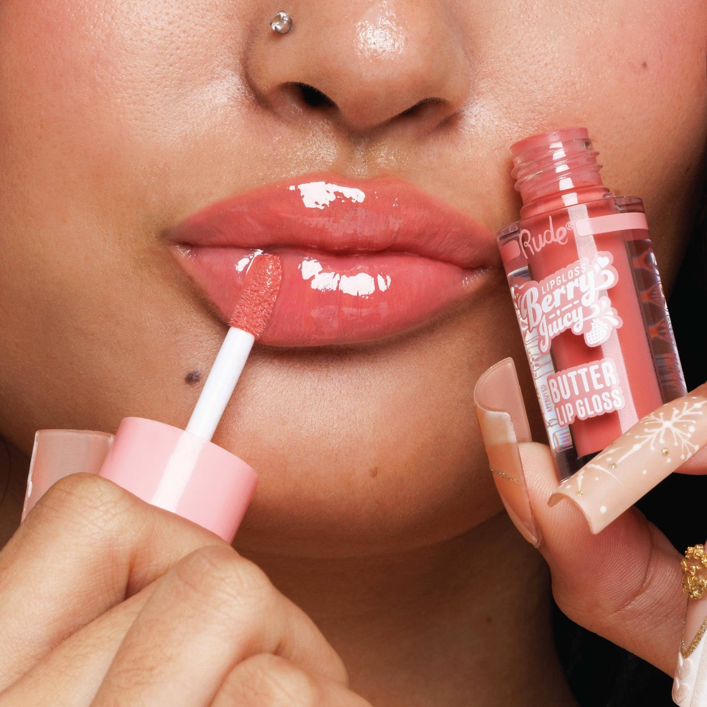 Rude Cosmetics - Berry Juicy Butter Lip Gloss Keychain