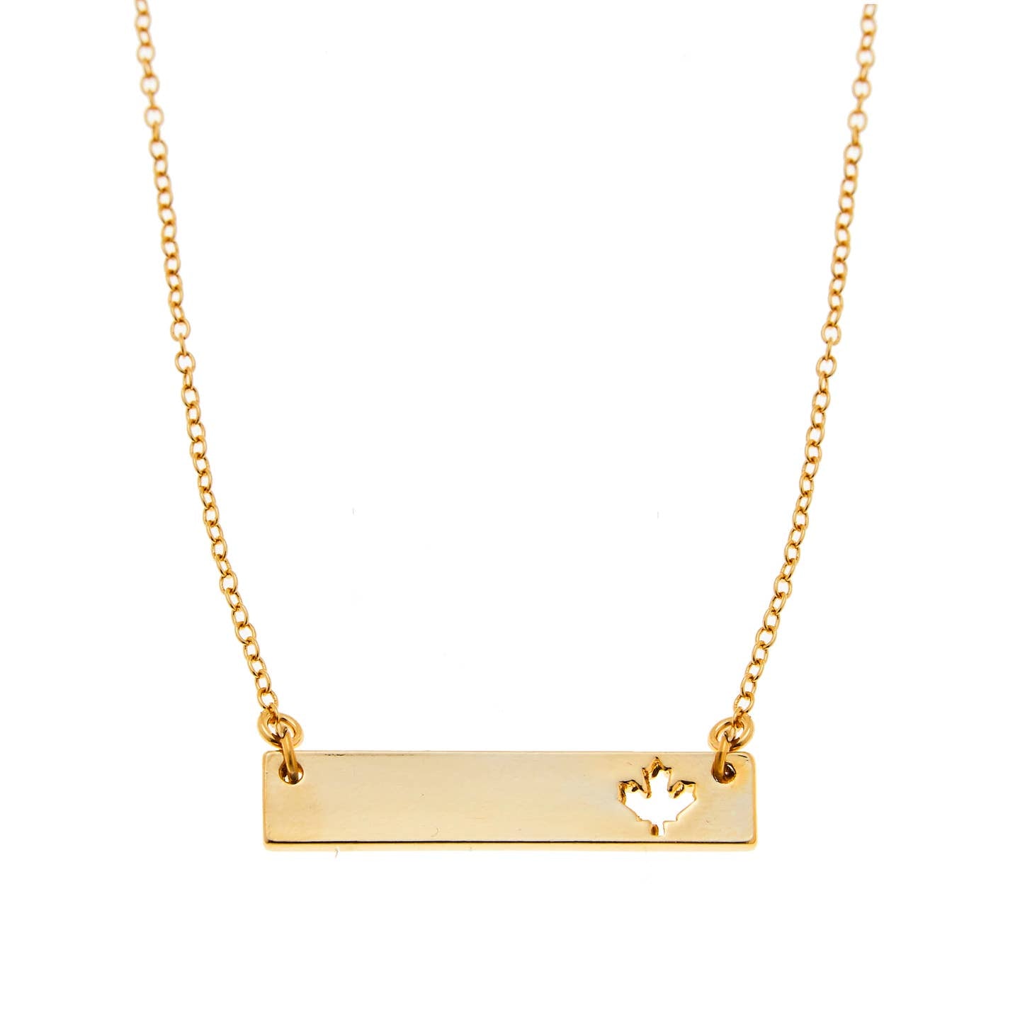 Foxy Originals - Maple Leaf Bar Necklace | Made in Canada |