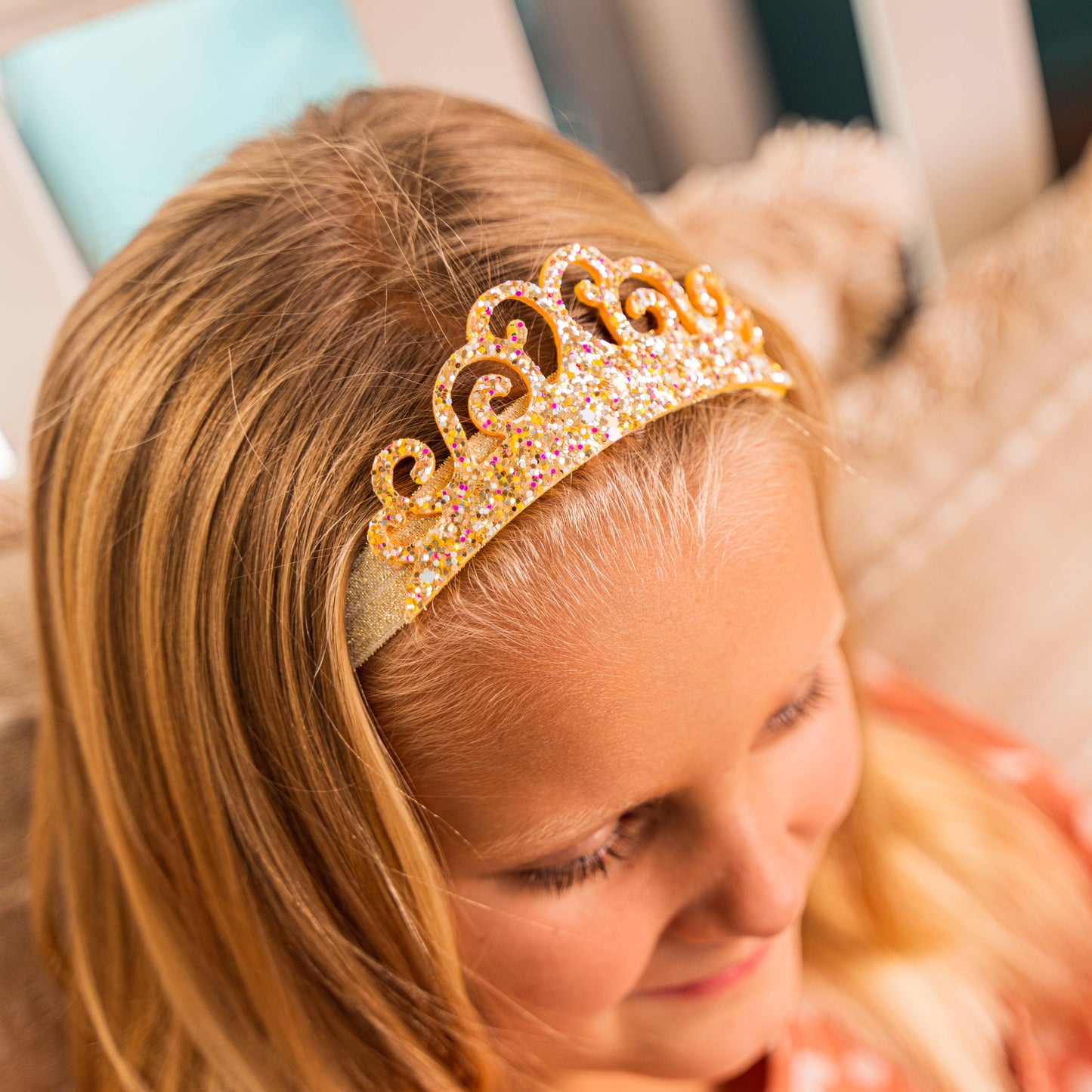 Frog Sac - Stretch Glitter Princess Tiara Headbands