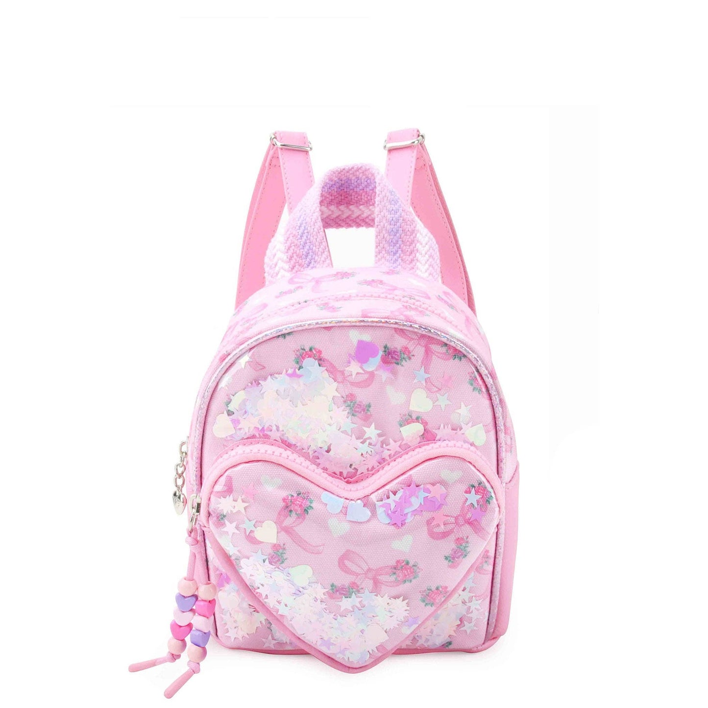 OMG Accessories - Floral Bow Printed Confetti Micro Mini Backpack