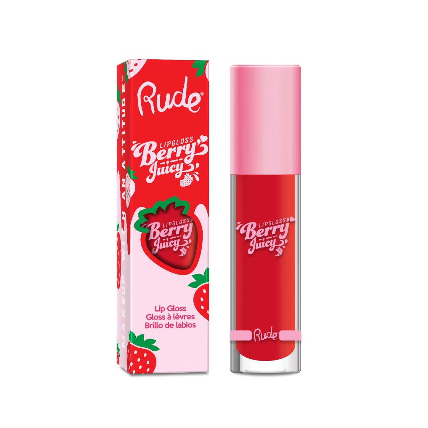 Rude Cosmetics - Berry Juicy Lip Gloss Pink