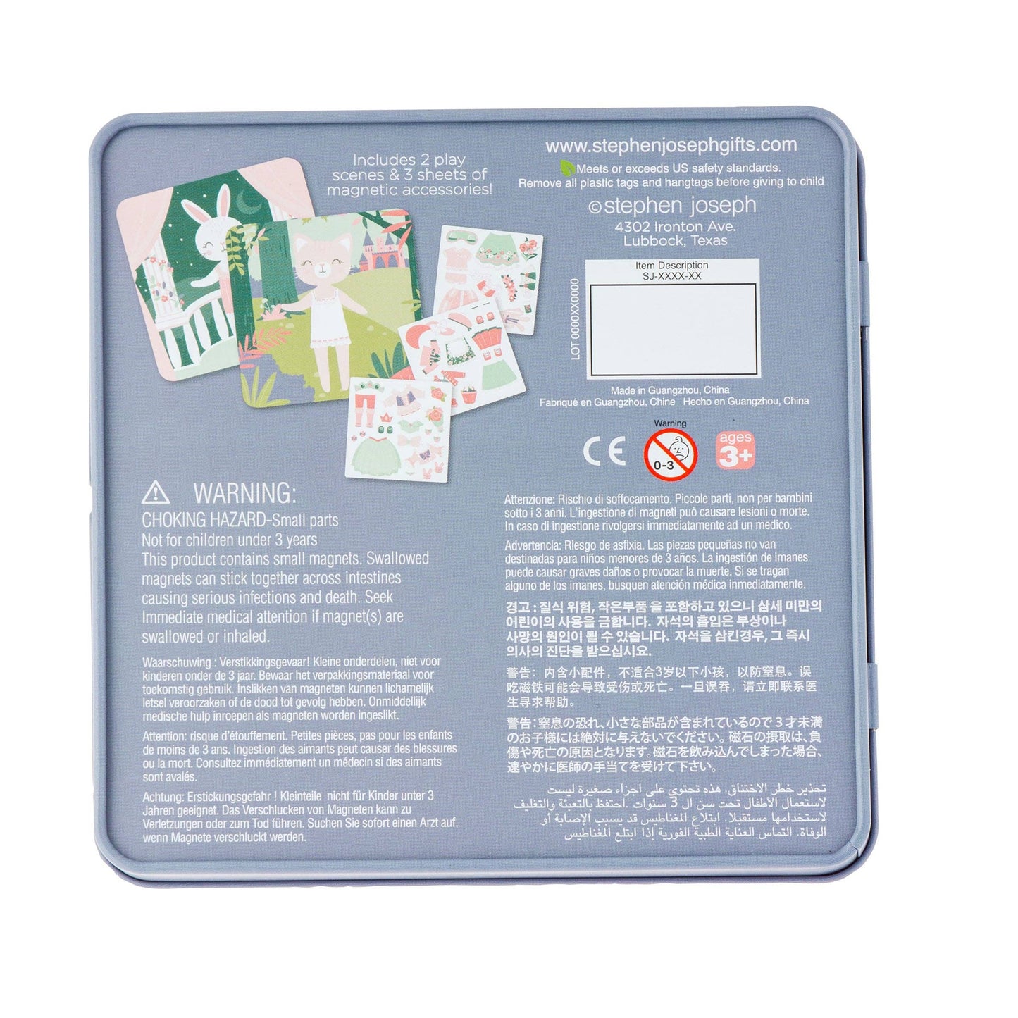 Stephen Joseph Travel Tin Magnetic Dress Up