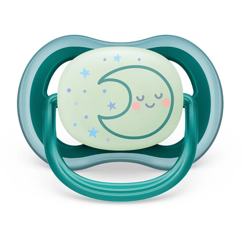 Philips Avent - Ultra Air Pacifier Night 2pk 6-18M Star+Moon