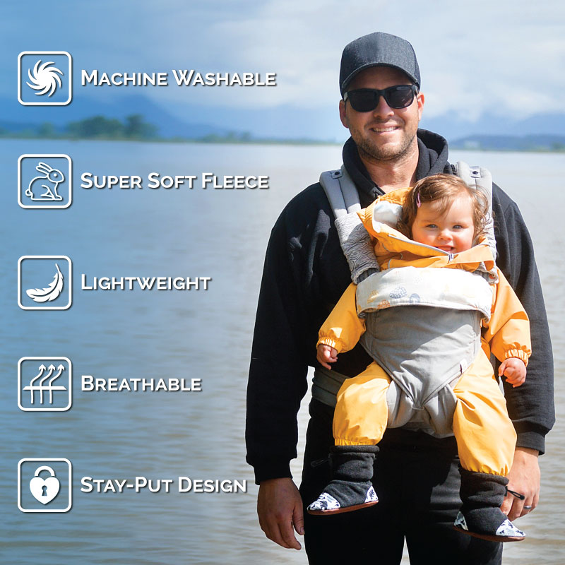 Jan & Jul Black | Baby Stay-Put Cozy Booties