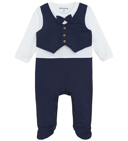 Minymo - Tuxedo One Piece Baby - 3M