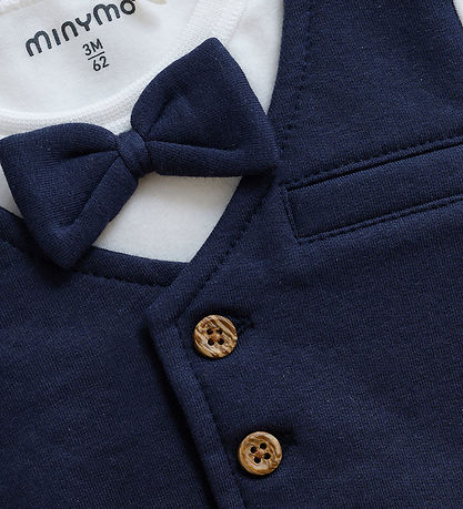 Minymo - Tuxedo Baby Body Suit - 3M