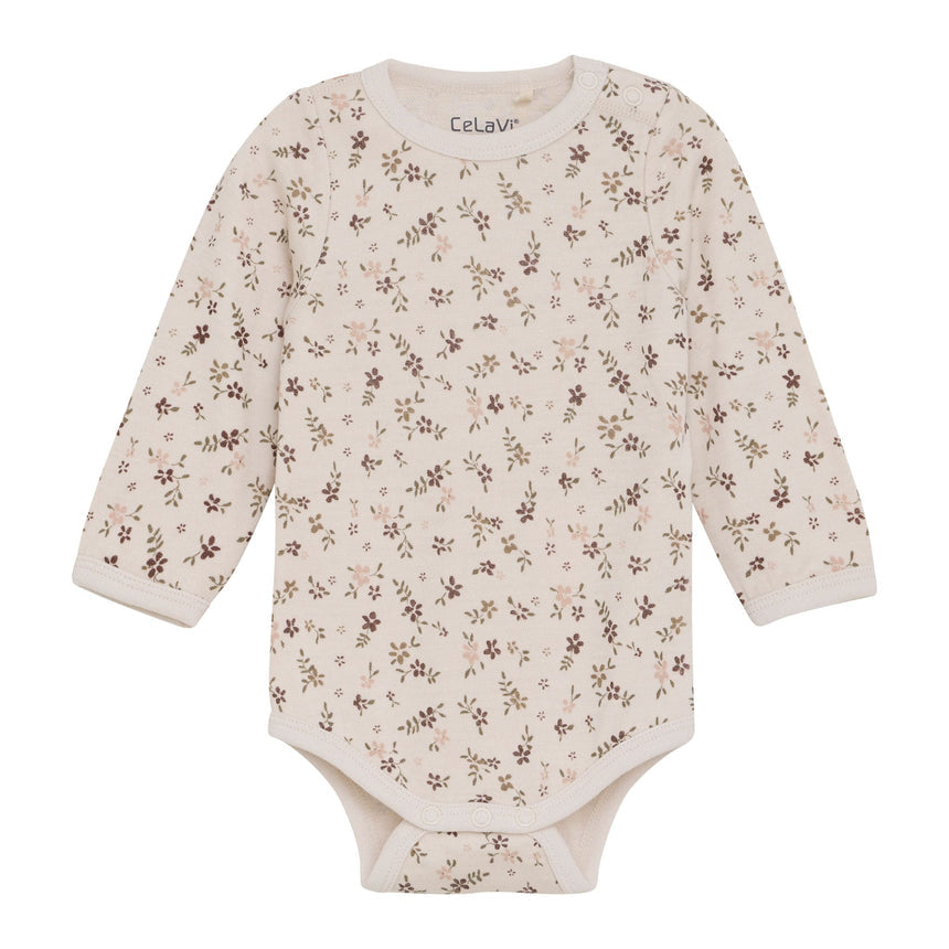 Celavi - Flower Aop Merino Bodysuit - 3M