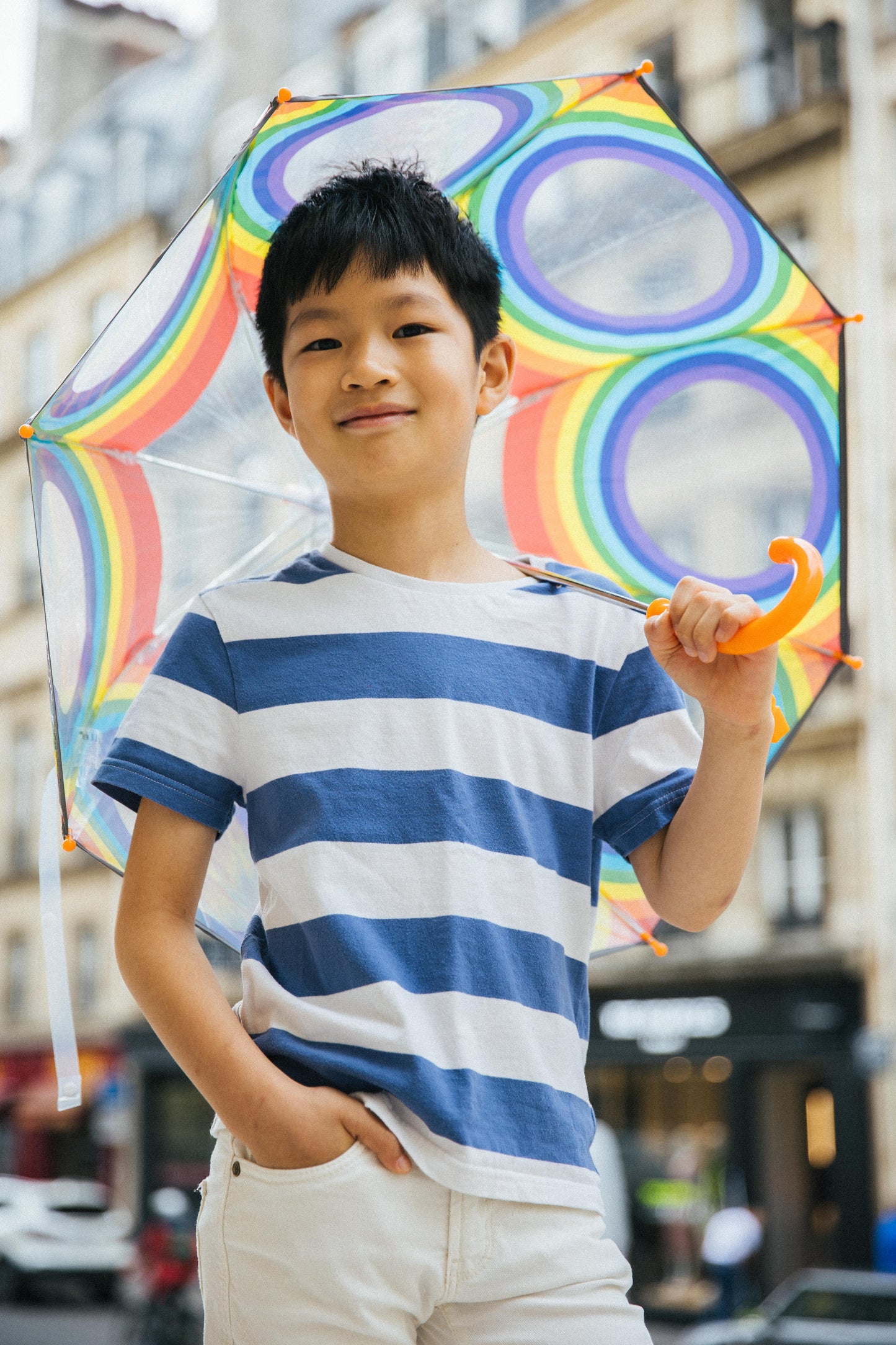 Smati Paris Rainbow Transparent Fluorescent Kids Umbrella Smati
