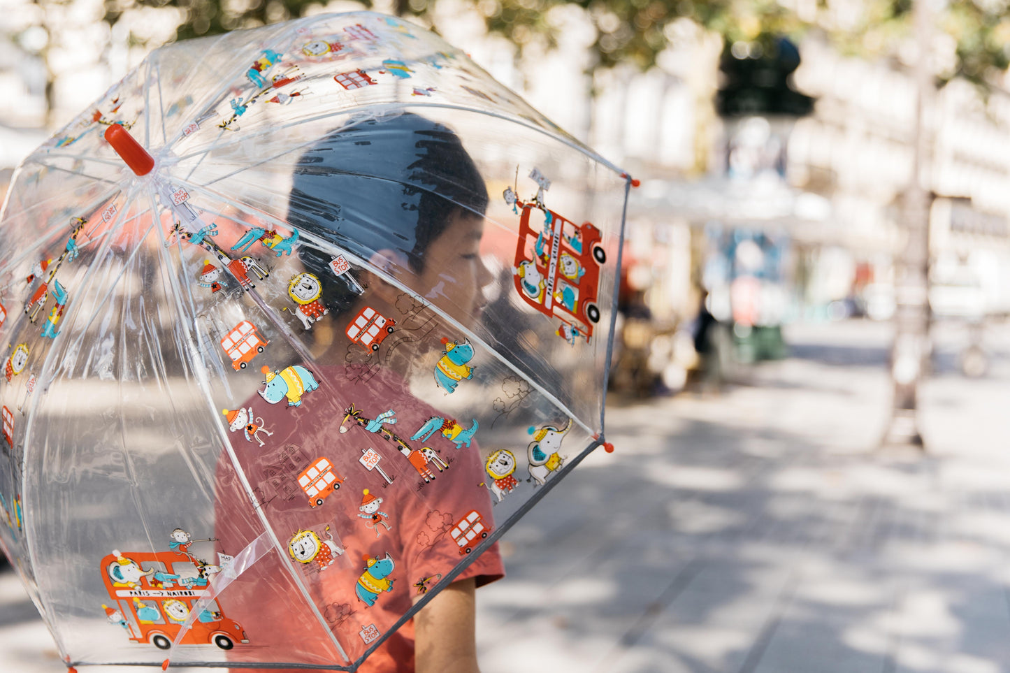 Smati Paris Animals Transparent Fluorescent Kids Umbrella