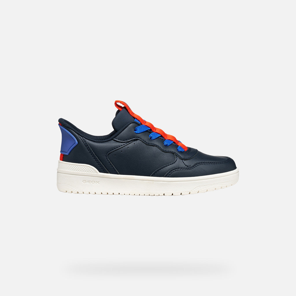 Geox Washiba Fast In Boy's Navy/Red Sneakers