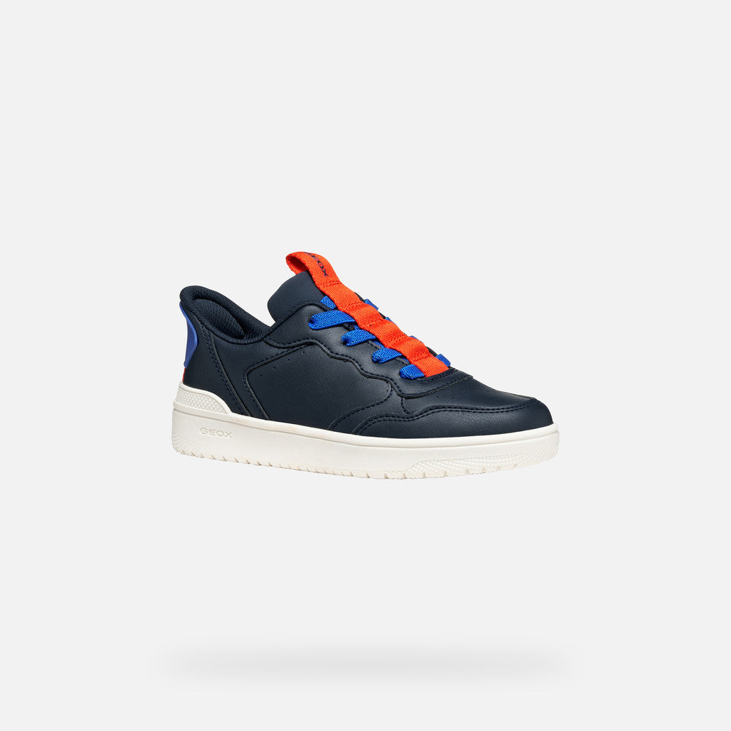 Geox Washiba Fast In Boy's Navy/Red Sneakers