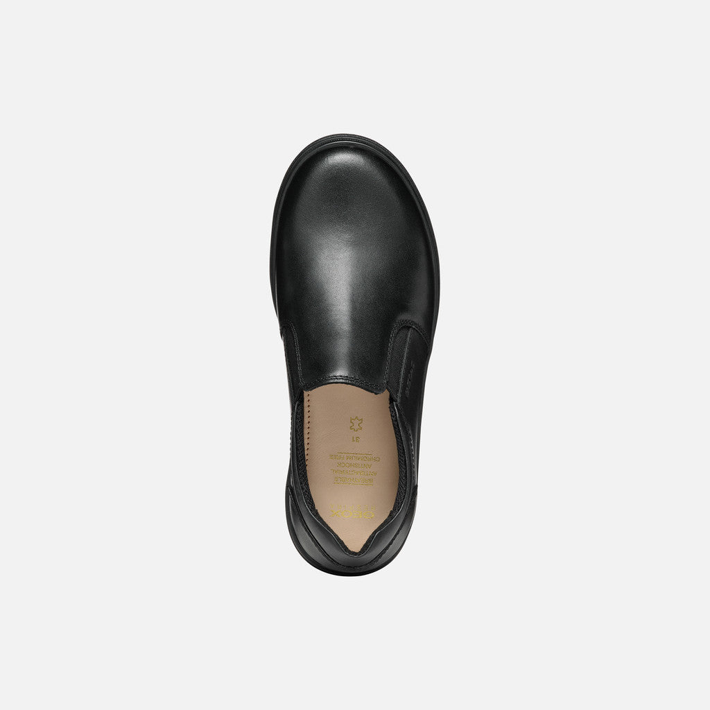 Geox Nashik Boys Uniform Sneakers Shoes Black