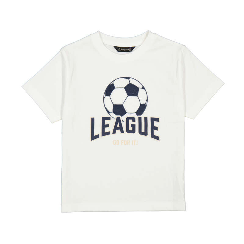 Mayoral Shirt 'League' Applique - Cream