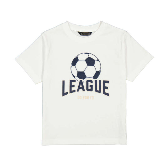 Mayoral Shirt 'League' Applique - Cream