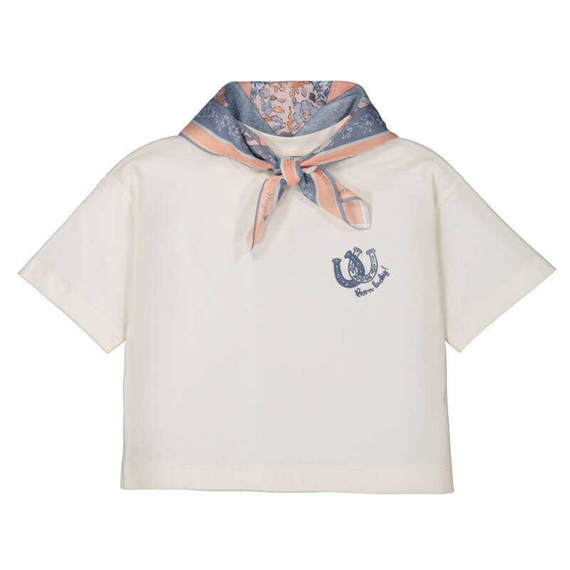 Mayoral - Short Sleeve T-shirt with Scarf
