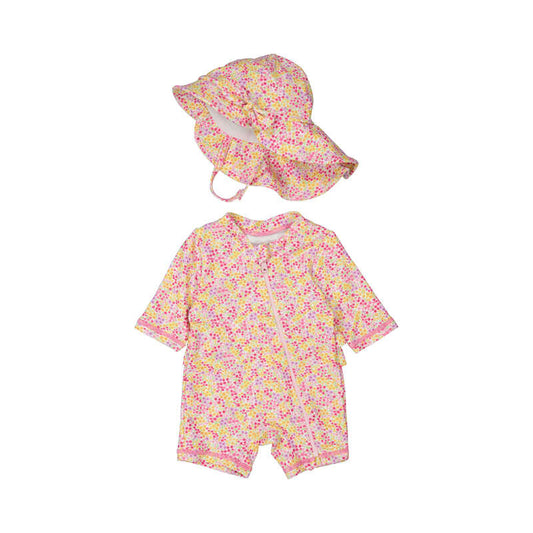 Mayoral Bathing Bodysuit with Hat
