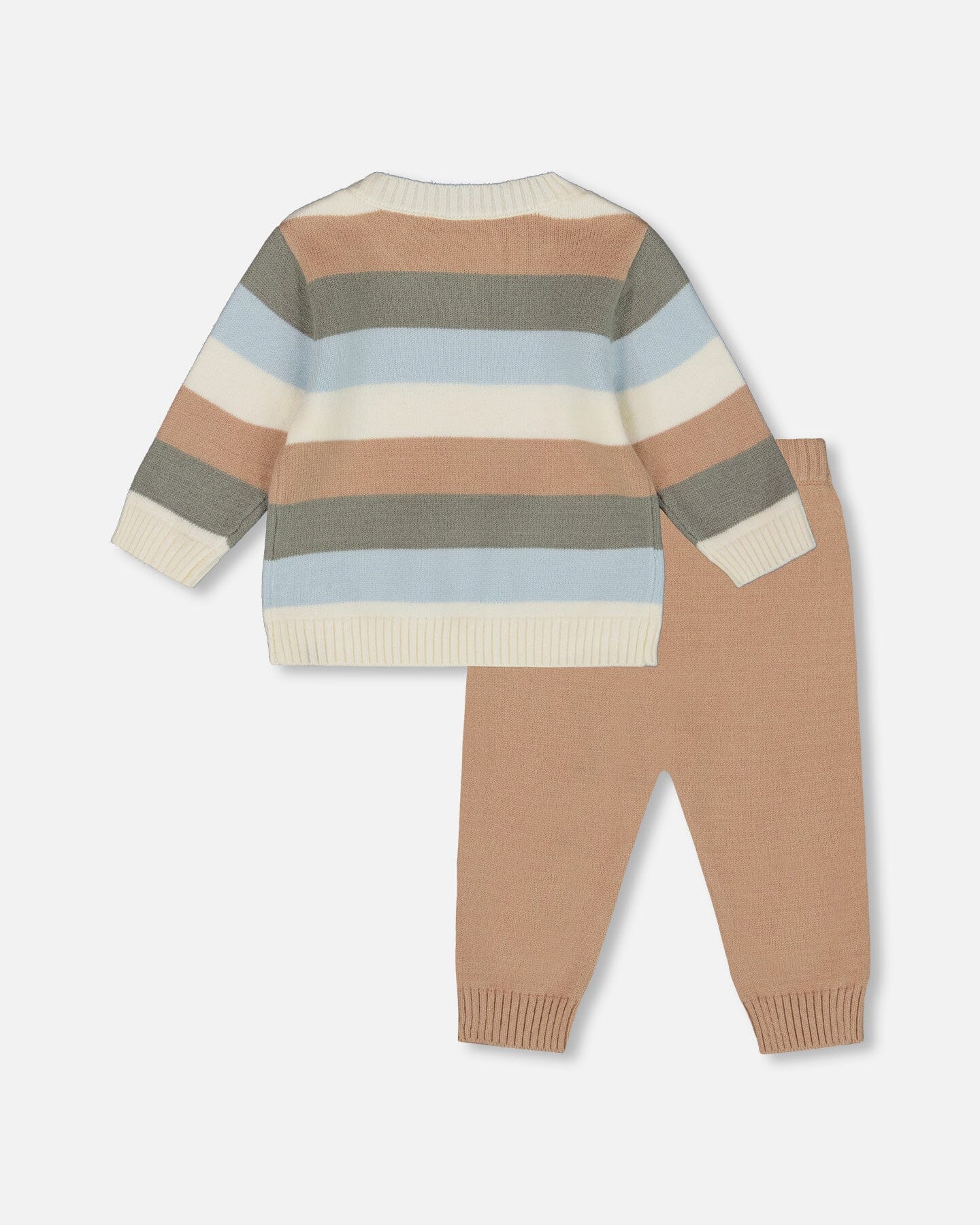 Deux par Deux - Knitted Top And Pant Set - Warm Sand