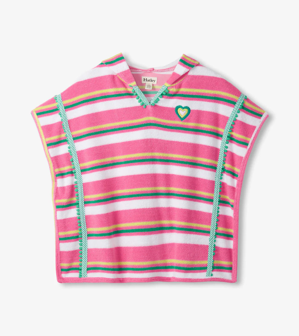 Hatley Hooded Beach Cover Up Candy Stripes 2