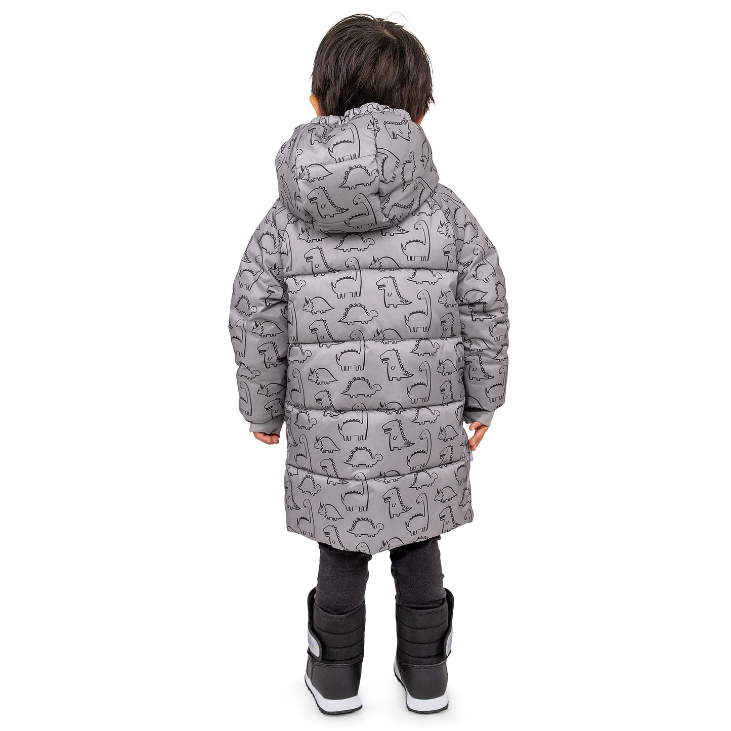 Jan & Jul Glacier Dino | Toasty-Dry Puffy Coat