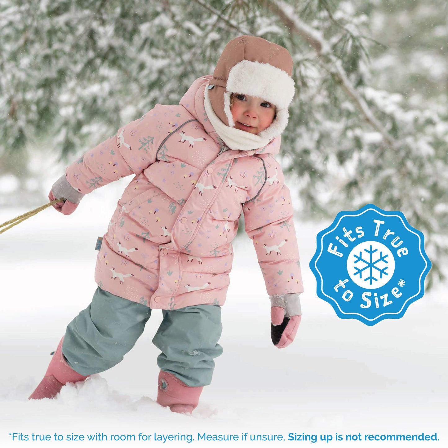 Jan & Jul Pink Forest | Kids Winter Coat