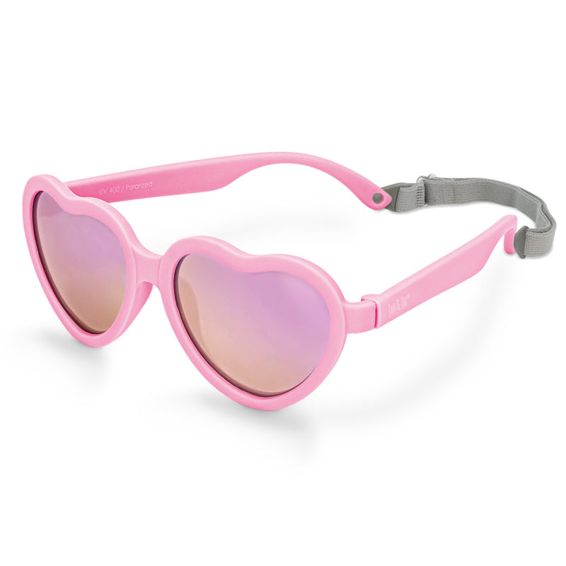 Jan & Jul - Kids Polarized Heart Sunglasses Peachy Pink 2