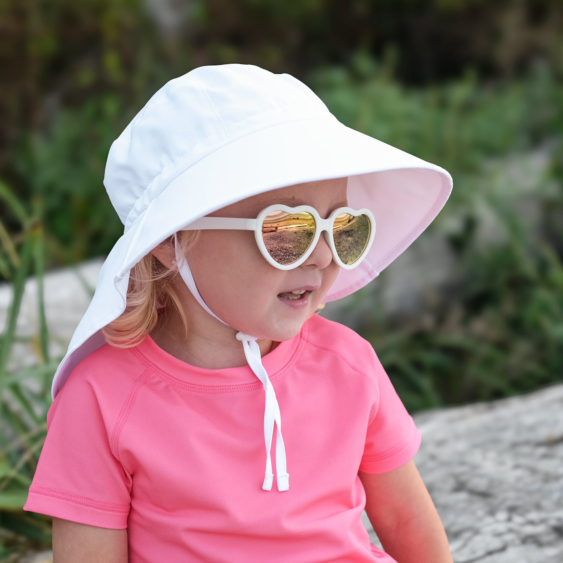 Jan & Jul - Kids Polarized Heart Sunglasses White 1