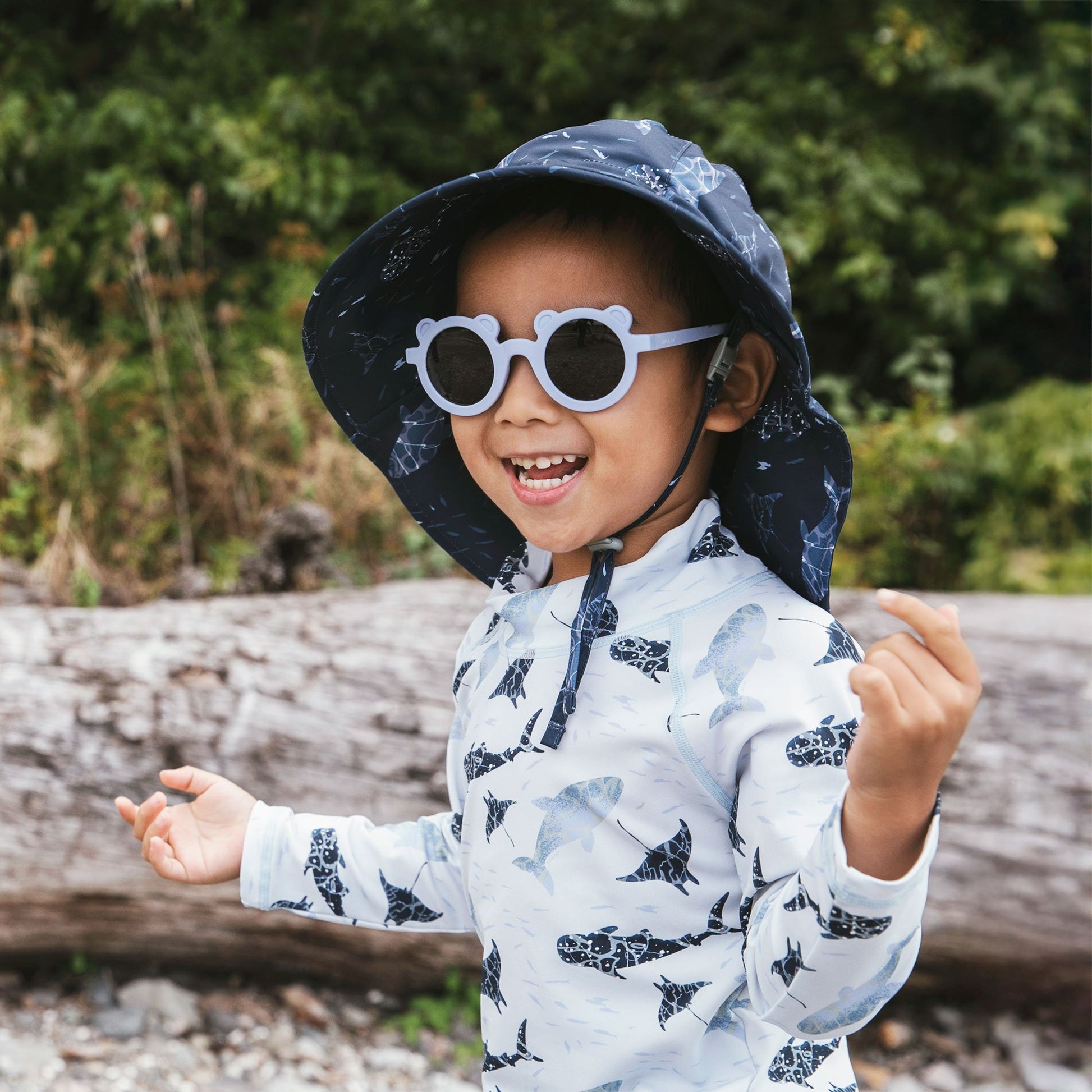 Jan & Jul Kids Polarized Bear Sunglasses Light Blue 1