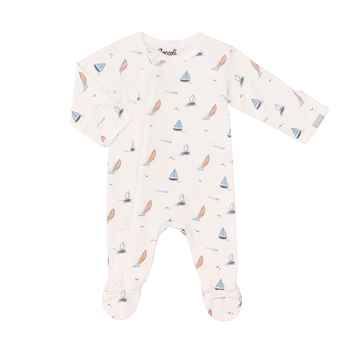 Coccoli - Long Sleeve Modal Zipper Footie - 1M