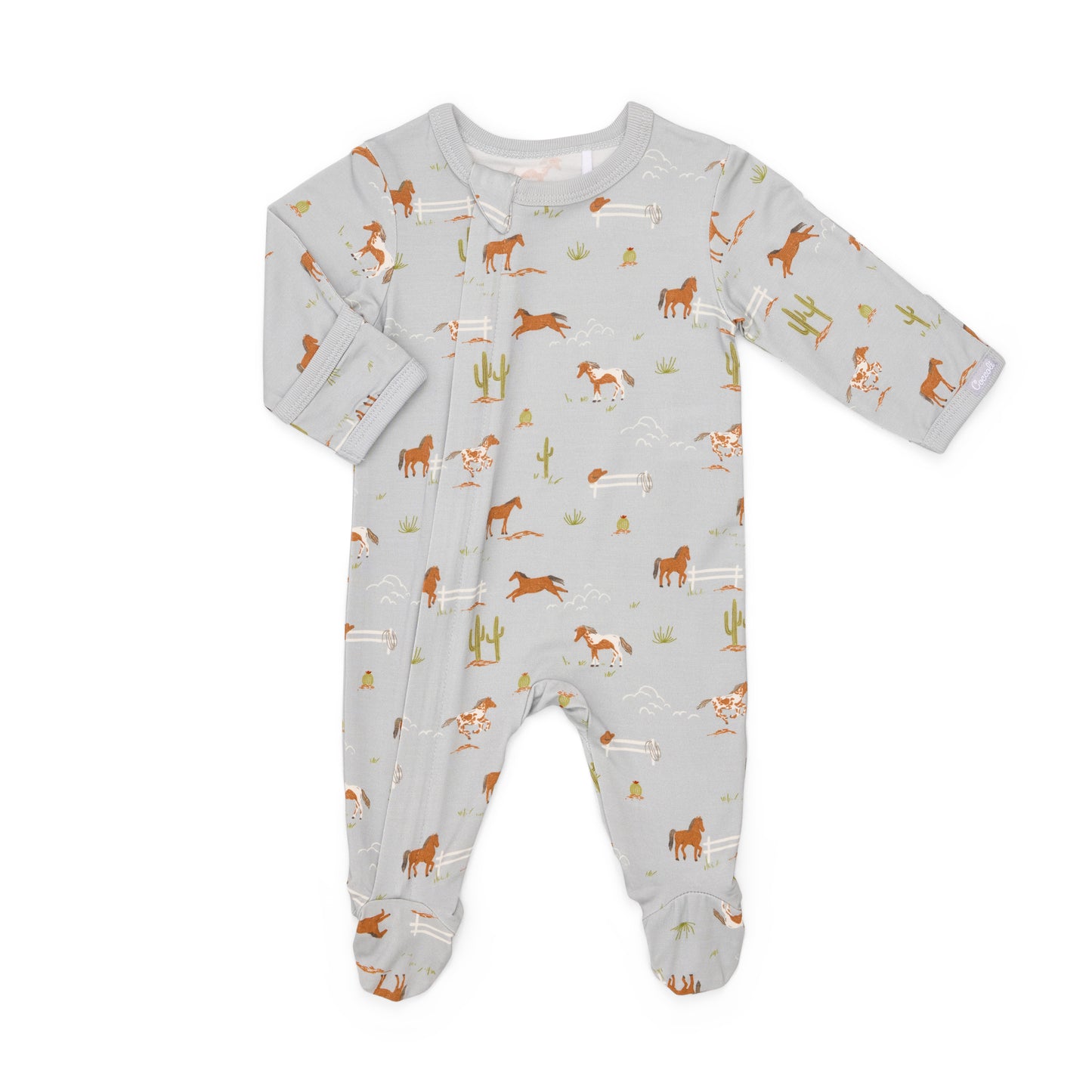 Coccoli - Long Sleeve Modal Zipper Footie - 1M