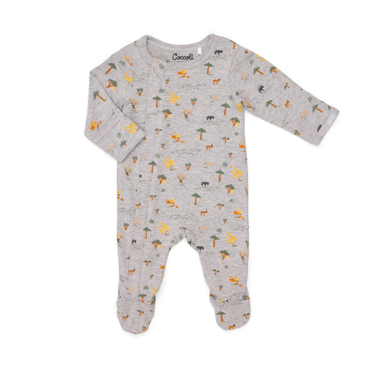 Coccoli - Long Sleeve Modal Zipper Footie - 1M